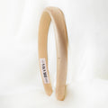 100% Mulberry Silk Puff Hair Band with Rhinestones - Nude