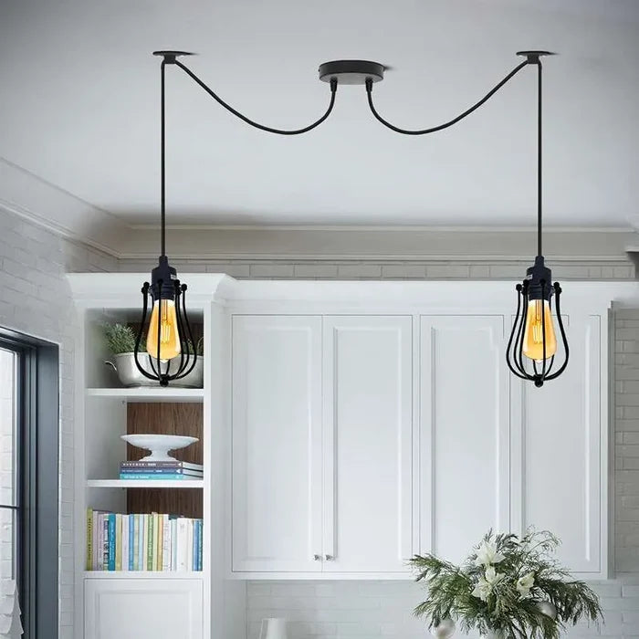 1/2/6 Head Cage Ceiling Pendant Lamp Swag Spider Hanging Light~5058