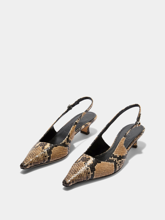 Catrina Snake Print Pumps