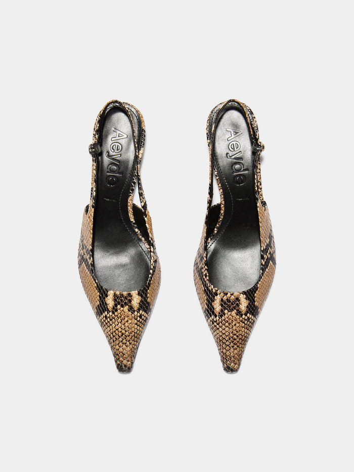 Catrina Snake Print Pumps