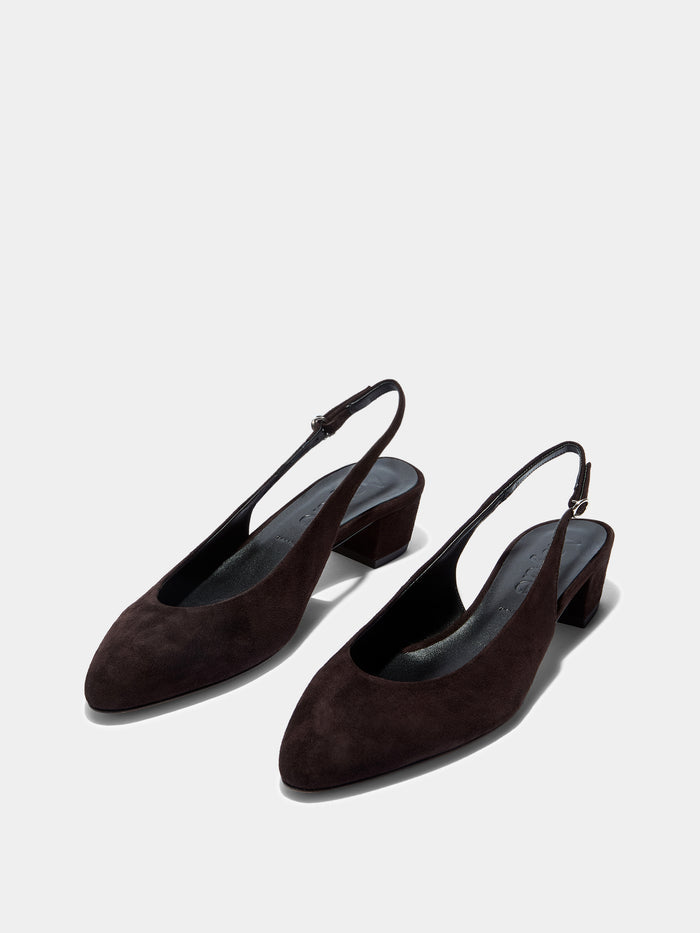 Celeste Suede Slingback Pumps