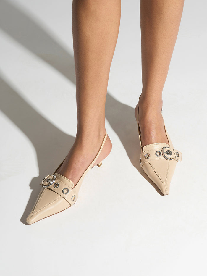 Davina Eyelet Slingback Pumps