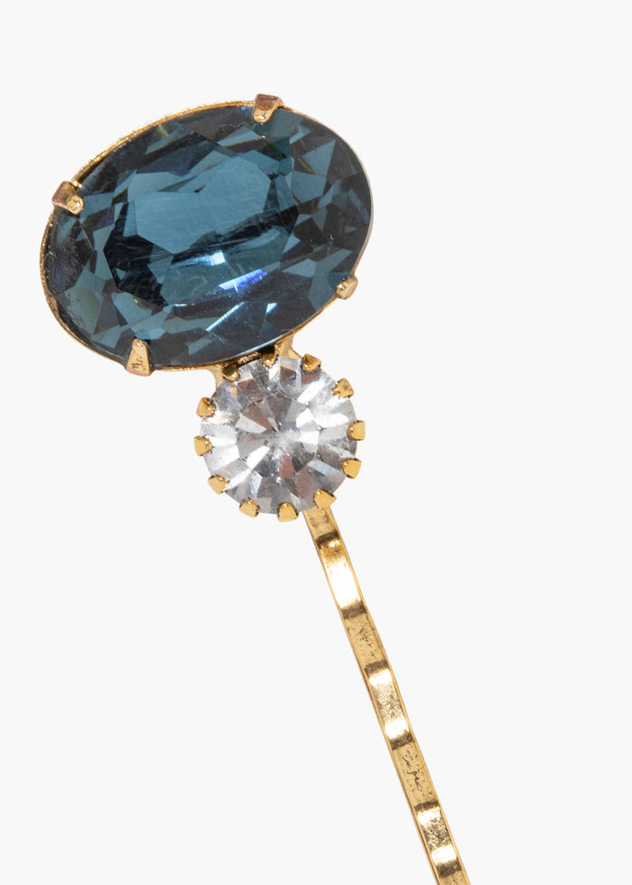 Gemma Bobby Pin - Sapphire Detail