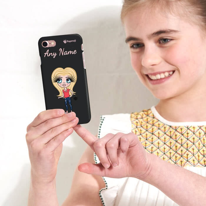 Girls Personalized Black Phone Case