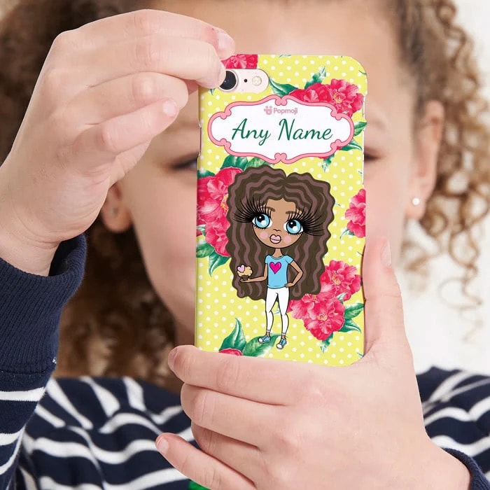 Girls Personalized Lemon Floral Phone Case