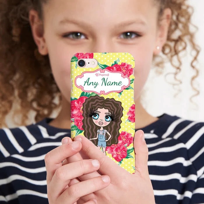 Girls Personalized Lemon Floral Phone Case