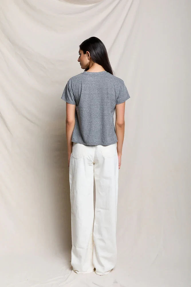 Harley Cotton Boxy Crewneck Tee full body back