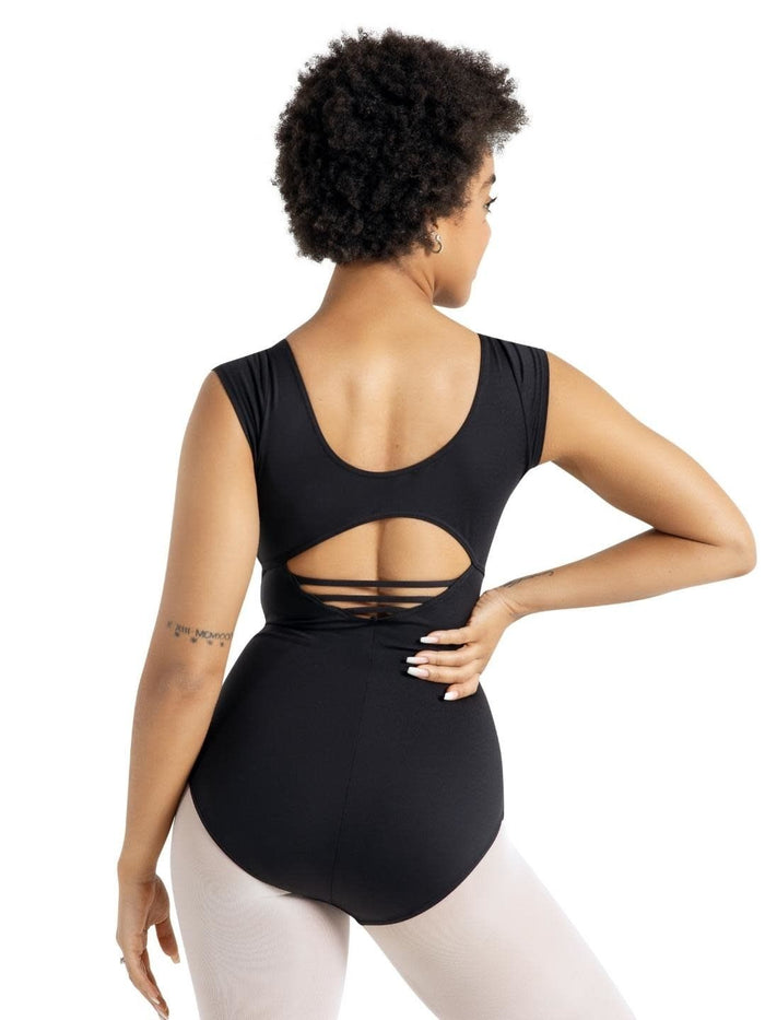 High Neck Cap Sleeve Leotard