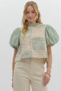 Houston Bubble Sleeve Top - Deadwood South Boutique & Company LLC