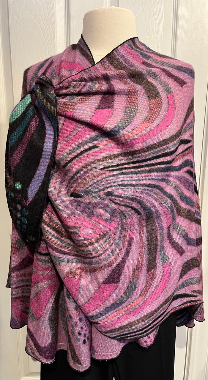 Shades of Purple Reversible Cashmere Shawl