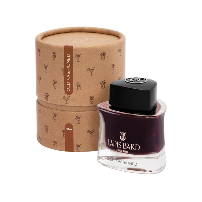 Lapis Bard Old Fashioned Ink Bottle Brown - 50ml 3