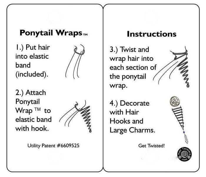 How to use Leather Ponytail Wrap - 6" Black with Silver Rivets Biker Accessory step by step