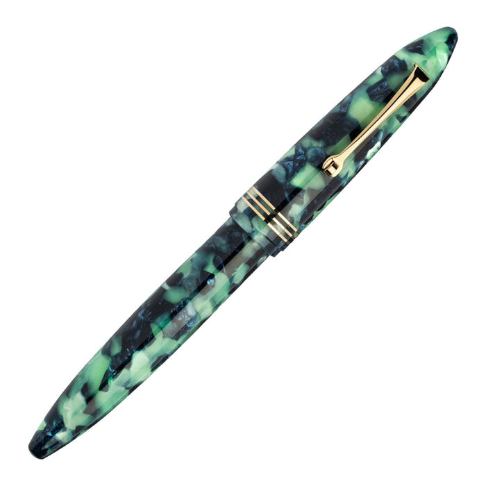 Leonardo Furore Fiordo Di Furore Fountain Pen - Green & Black GT