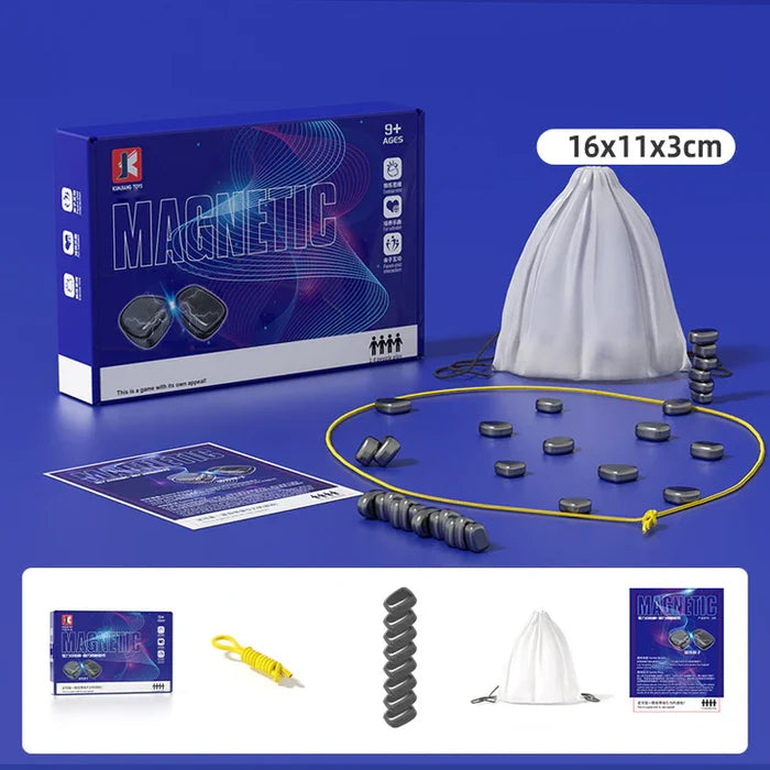 GAME ROPE + 20 MAGNETIC CHESS PIECES + STORAGE BAG