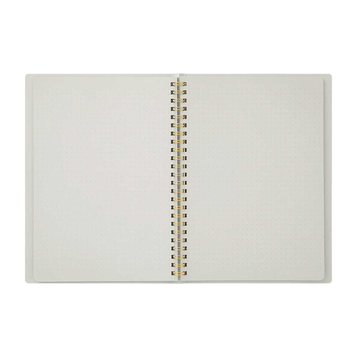 Midori Soft Colour Grey Spiral Notebook - A5 Dotted 4