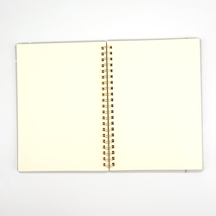 Midori + Stand Grey Spiral Notebook - A5, Plain 3