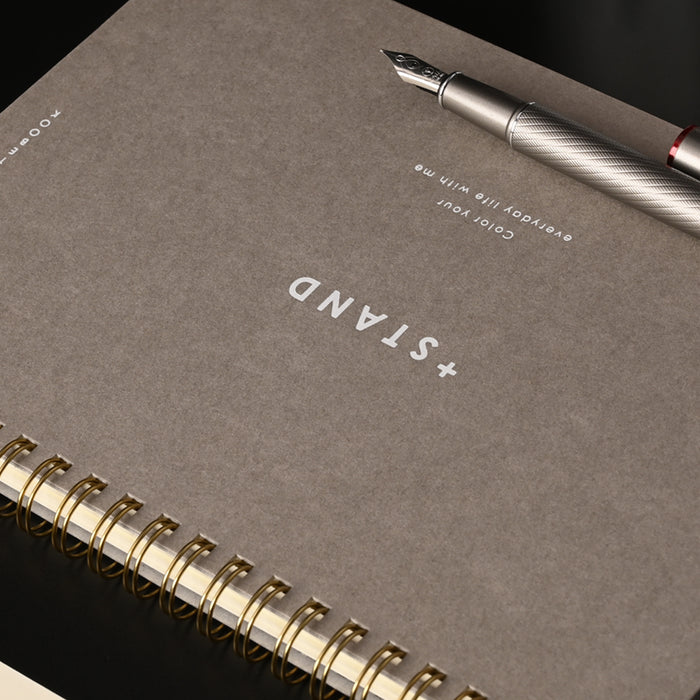 Midori + Stand Grey Spiral Notebook - A5, Plain 7