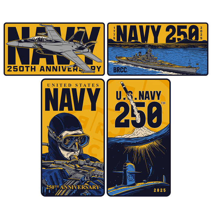 Navy 250th Sticker Pack