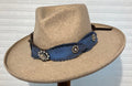 One of a Kind Women's Fancy Hat Band/Denim Blue