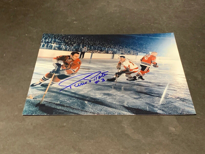 Pierre Pilote Chicago Blackhawks Autographed Signed 8x10 .