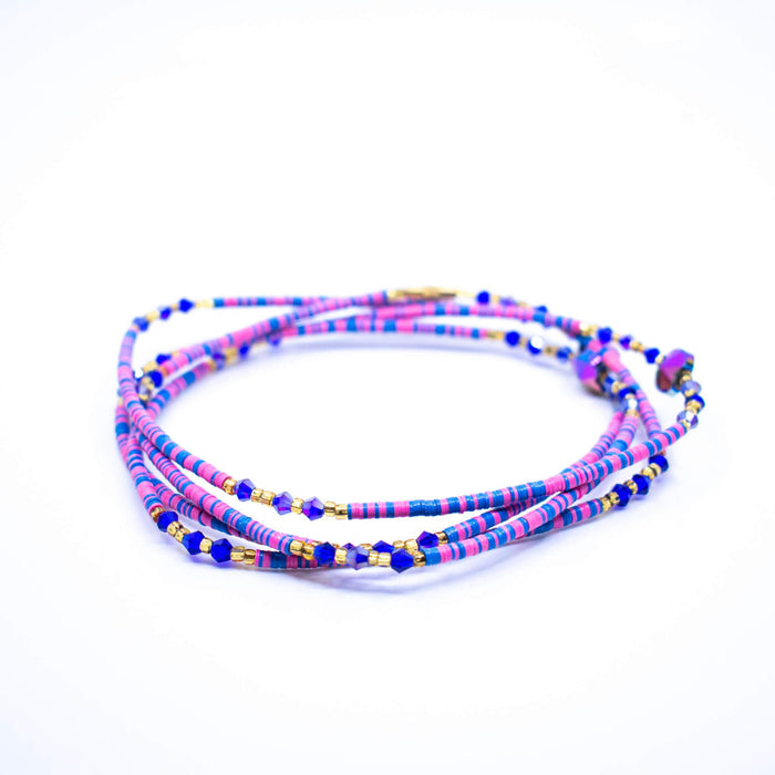 Pink & Blue Fulani Waist Bead