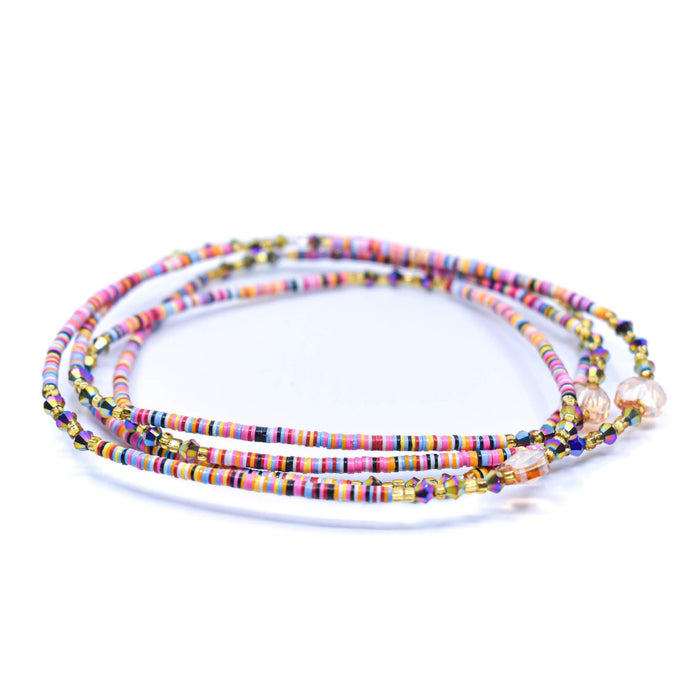 Pink Multicolored Fulani Waist Bead