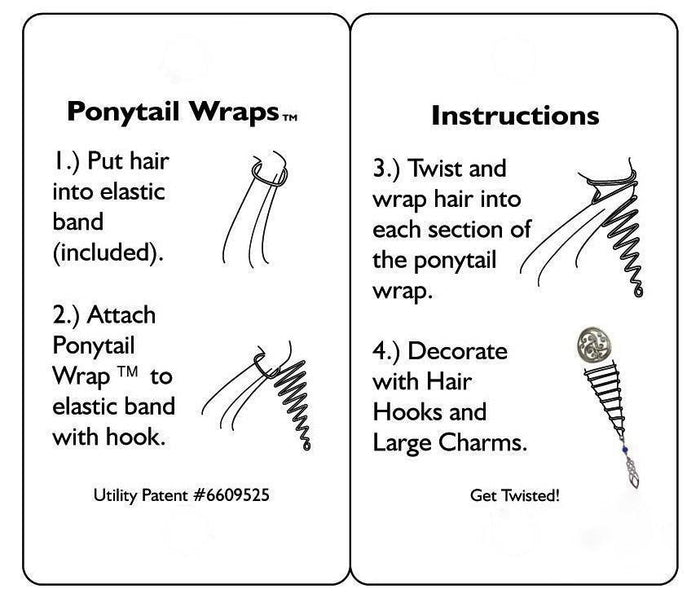How to wear Ponytail Wrap – Holographic Silver 12" Adjustable Holder step by step
