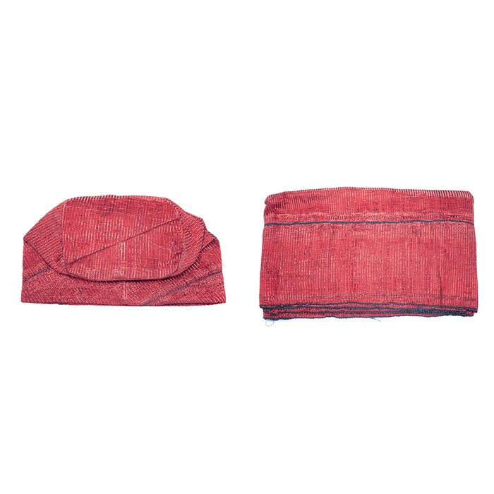Red Aso-Oke Cap