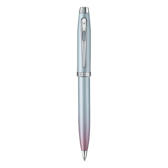 Sheaffer 9376 Gift Set - Expressions 100 Blue & Pink Pearlised Gradient Ball Pen with Credit Card Holder