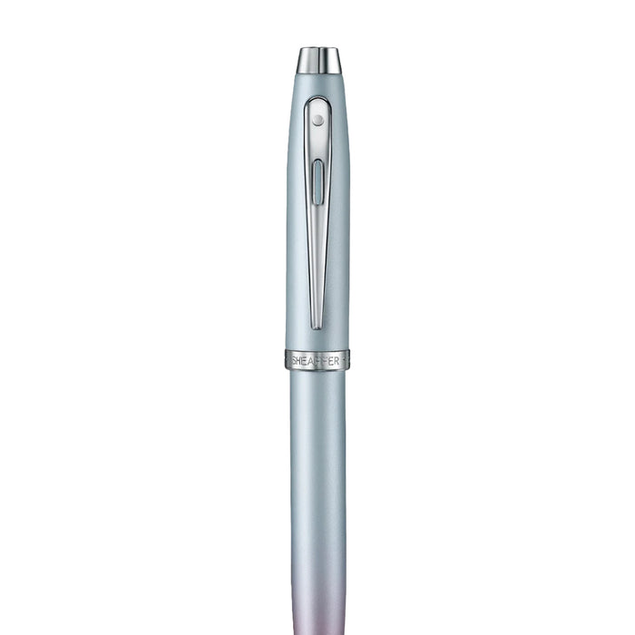 Sheaffer 9376 Gift Set - Expressions 100 Blue & Pink Pearlised Gradient Ball Pen with Credit Card Holder