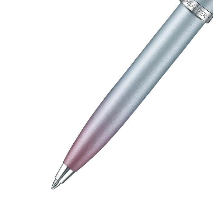 Sheaffer 9376 Gift Set - Expressions 100 Blue & Pink Pearlised Gradient Ball Pen with Credit Card Holder