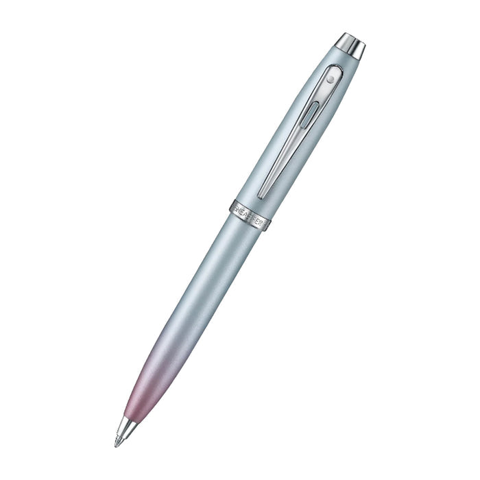 Sheaffer 9376 Gift Set - Expressions 100 Blue & Pink Pearlised Gradient Ball Pen with Credit Card Holder