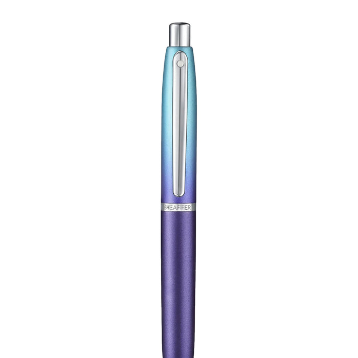 Sheaffer 9430 Gift Set - Expressions VFM Blue & Purple Pearlised Gradient Ball Pen with Credit Card Holder