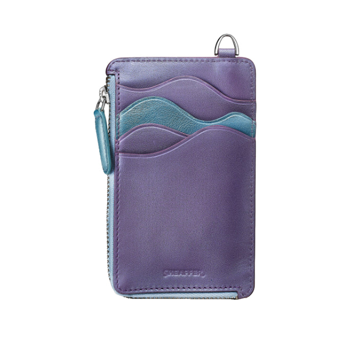 Sheaffer 9430 Gift Set - Expressions VFM Blue & Purple Pearlised Gradient Ball Pen with Credit Card Holder