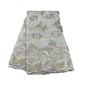 Silver Floral Cotton Lace