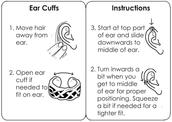 How to wear Silver Mini Ear Cuff – Non-Piercing Festival & Boho Jewelry step by step