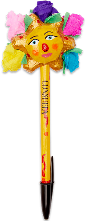 SUN WITH FLOWERS PEN