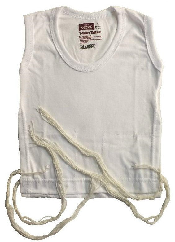 T-Shirt Perf Tzit Undershirt Tzitzis - for Boys and Men - Ashkenazi - Mitzvahland.com