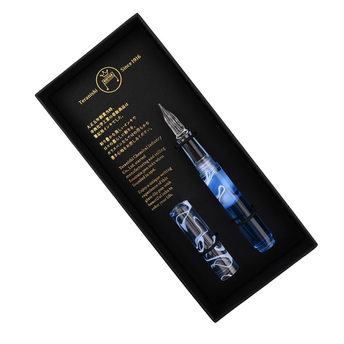 Teranishi Guitar Glass Pen with Cap - Ice Blue