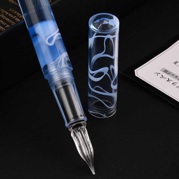 Teranishi Guitar Glass Pen with Cap - Ice Blue