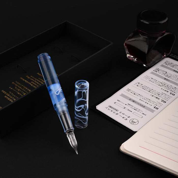 Teranishi Guitar Glass Pen with Cap - Ice Blue