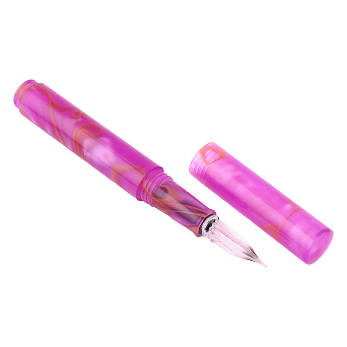 Teranishi Guitar Glass Pen with Cap - Sunset Pink