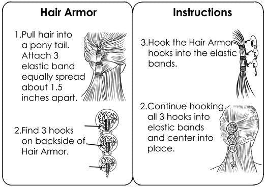 How to wear Triangle Hair Armor - Silver Celtic Ponytail Holder step by step