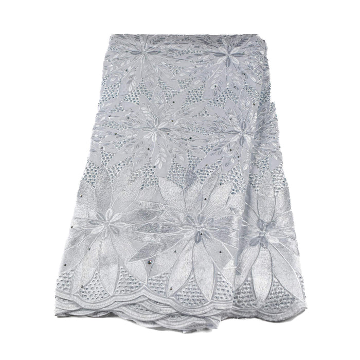 White Floral Cotton Lace