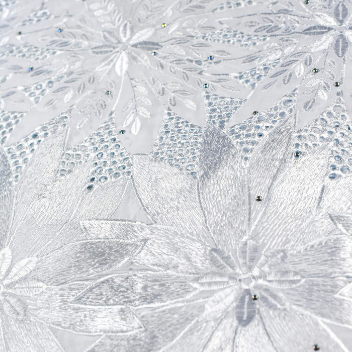 White Floral Cotton Lace