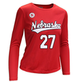Women's Nebraska Huskers Harper Murray Longsleeve Volleyball Jersey - #27 RED