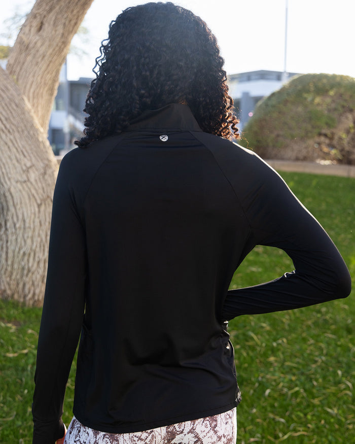 Women's Pace Quarter Zip - Black - Dixxon Flannel Co.