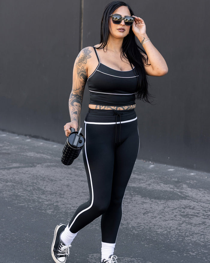 Women's Weekender Crop Top - Black & White - Dixxon Flannel Co.