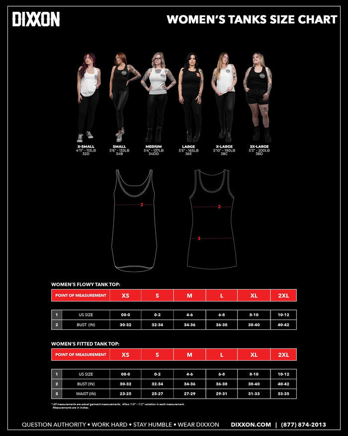 Women's White Nuevo Corpo Fitted Tank - Black - Dixxon Flannel Co.