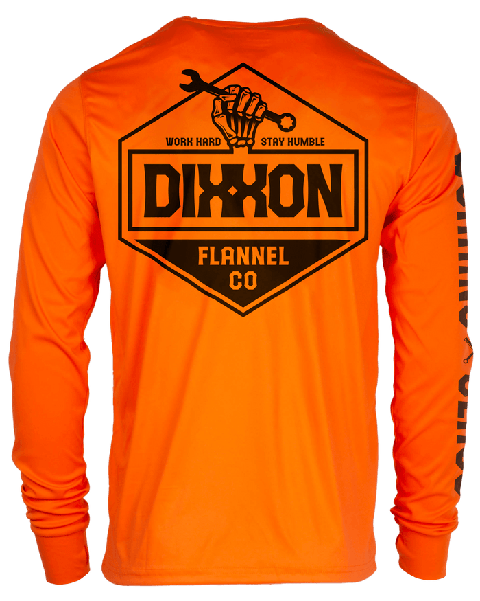 Working Class UV Long Sleeve T-Shirt - Orange - Dixxon Flannel Co.